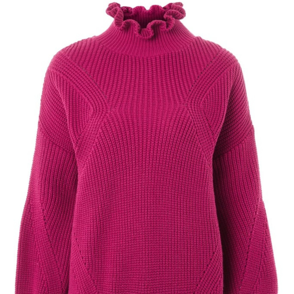 Topshop Frill Neck Pink Sweater Barbiecore